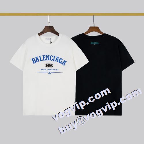 バレンシアガブランド 偽物 通販 半袖/Tシャツ激安大特価2022 BALENCIAGAコピー  2色可選 大歓迎な専門店