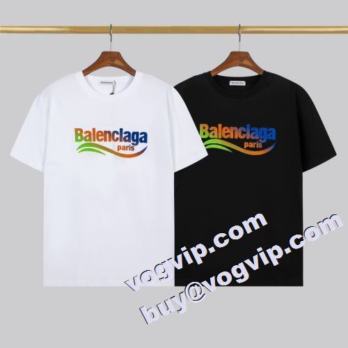 歓迎なレットショップ BALENCIAGAブランド コピー 半袖/Tシャツ バレンシアガコピー人気定番2022 2色可選 