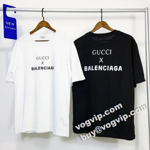  高級感を備えている 2色可選 半袖Tシャツ 限量販売  BALENCIAGAコピー バレンシアガコピー 2022