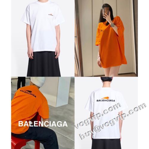 2色可選  乾きやすい 半袖Tシャツ BALENCIAGAコピー 大絶賛！ バレンシアガコピー 2022 