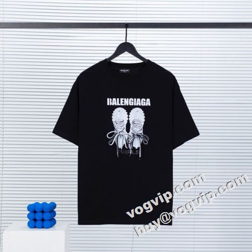  柔らかな質感 2色可選 BALENCIAGAコピー バレンシアガコピー 2022 半袖Tシャツ 大注目  