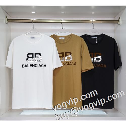 激安大特価2022 BALENCIAGAコピー 3色可選  Tシャツ/半袖 大歓迎な専門店 大満足バレンシアガコピーブランド