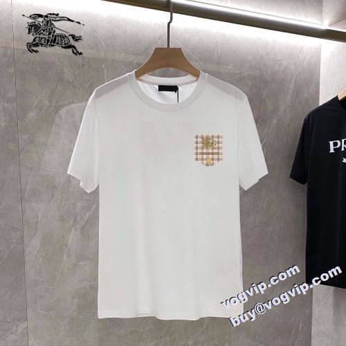 2022 バーバリー BURBERRY 半袖Tシャツ 首胸ロゴ バーバリースーパーコピー 2色可選 在庫が少ない