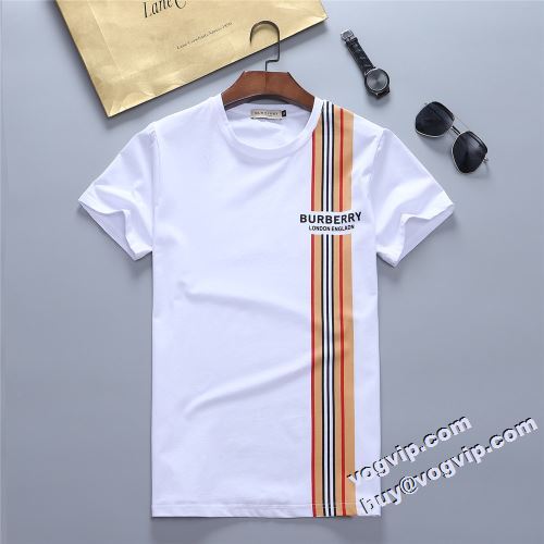 重宝するアイテム 2022 バーバリー BURBERRY 半袖Tシャツ 2色可選 半袖Tシャツ メンズ 夏 サマー Tシャツ バーバリーコピーブランド