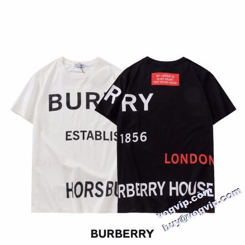 2022 ファション性の高い バーバリー BURBERRY 半袖Tシャツが新入荷 半袖Tシャツ バーバリーブランドコピー 2色可選