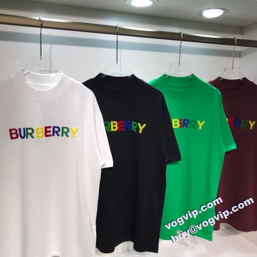 オリジナル 2022 バーバリーブランドスーパーコピー BURBERRY 半袖Tシャツ 4色可選 肌触りはサラッと感じられ