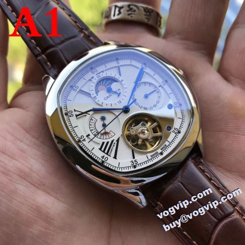 カルティエコピー 【人気ブログ掲載】 2022 カルティエ CARTIER 男性用腕時計 機械式（自動巻き）ムーブメント 43x13mm 4色可選