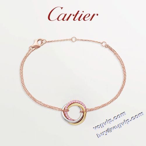 落ち着いた質感 2022 CARTIER カルティエ 3連リング ブレスレット CARTIER偽物ブランド