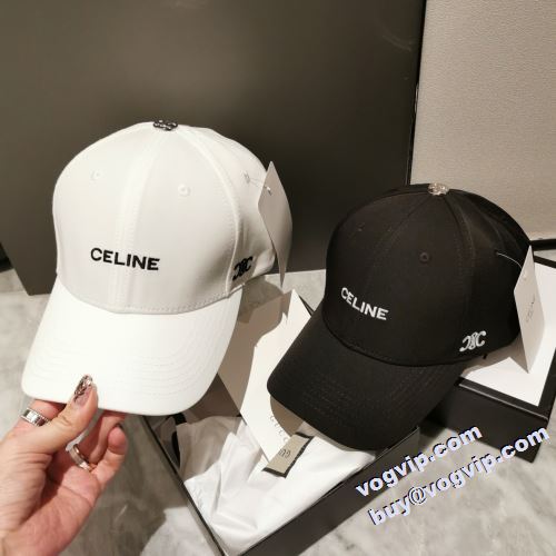 2022 偽物ブランド 完成度の高い逸品 セリーヌ CELINE キャップ 帽子 2色可選 男女兼用 セリーヌコピーブランド 小顔効果大