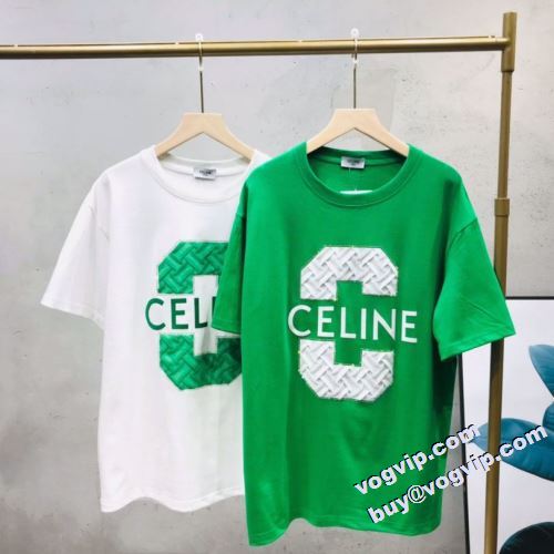 超人気美品◆ 2022 セリーヌ CELINEブランドコピー 半袖Tシャツ 優しいフィット感 2色可選