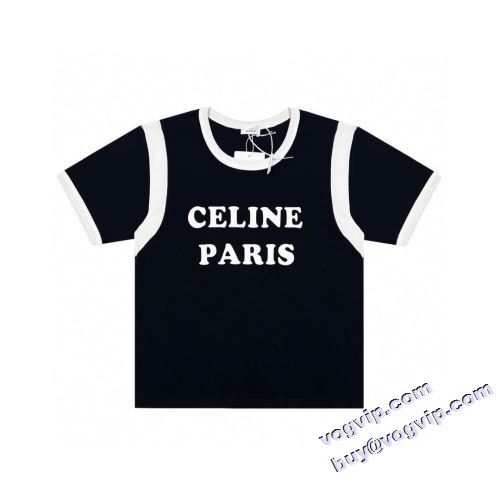 2022 高級感演出 セリーヌ CELINE しわになりにくい セリーヌブランド コピー 半袖Tシャツ 2色可選