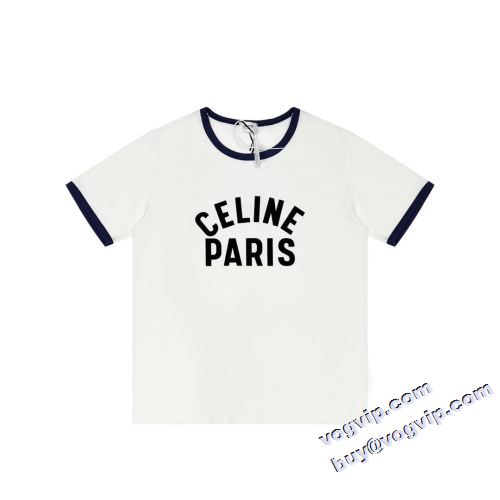 人気商品 ブランド 偽物 通販 気軽にカジュアルに使える 2022 セリーヌ CELINE 半袖Tシャツ
