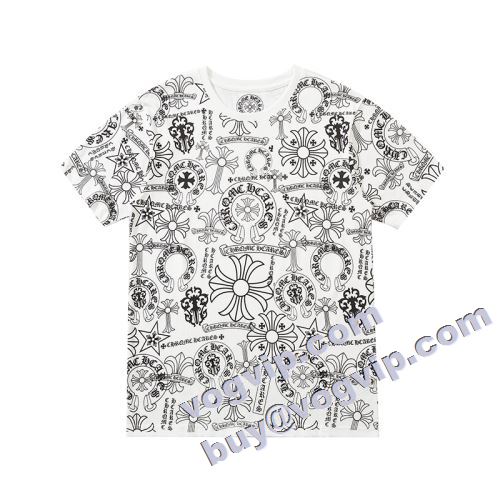  人気商品登場 収縮性のある 2色可選 2022 CHROME HEARTSコピー 半袖Tシャツ クロムハーツコピー 