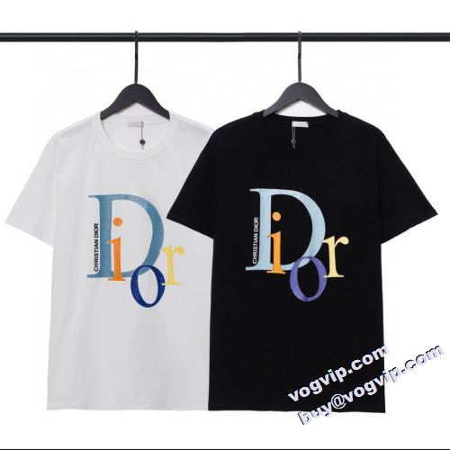 高級感を備えている 2022秋冬 ディオール DIOR 半袖Tシャツ 2色可選 ディオール偽物ブランド