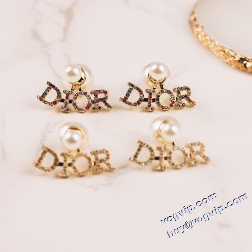 2022秋冬 お買得 ディオール偽物ブランド DIOR ピアス 2色可選 ハンドメイド