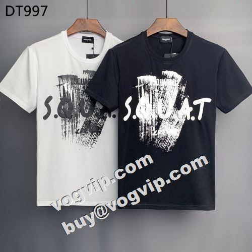  DSQUARED2コピー 半袖Tシャツ 2022 個性派 2色可選 肌に馴染みやすい ディースクエアードコピー  