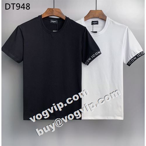  高級感ある スタイリッシュな印象 DSQUARED2コピー 半袖Tシャツ 2022 2色可選  ディースクエアードコピー     