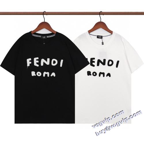 海外セレブ定番愛用 2022 FENDIコピー 半袖Tシャツ 2色可選 優しいフィット感 乾きやすい