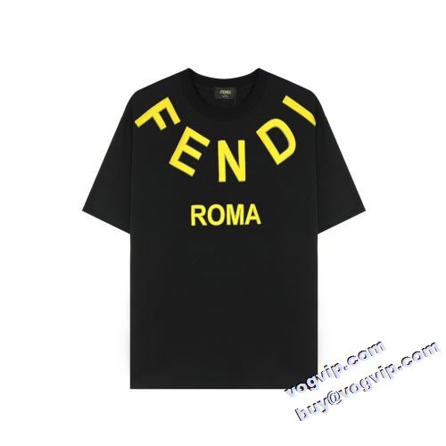 2022 一番人気の新作はこれ フェンディ FENDI 半袖Tシャツ フェンディブランド コピー 暖かみのある肌触り 乾きやすい