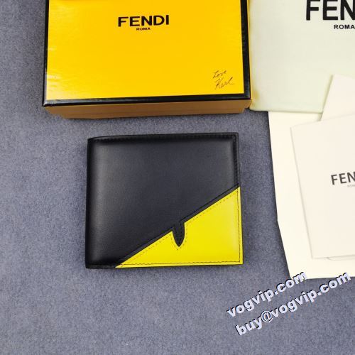 ブランド 偽物 通販 入手困難 2022秋冬 フェンディ FENDI 二つ折り財布 メンズ財布 多機能