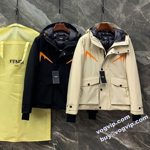 大人っぼい 2022秋冬 フェンディコピー ブランド FENDI ダウンジャケット コート 2色可選 楽に着用出来る