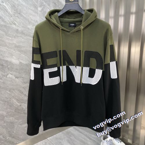 コピー 2022秋冬 フェンディ FENDI パーカー 優しい色合い プルオーバーパーカー 通勤 ファッション アウター ジャケット