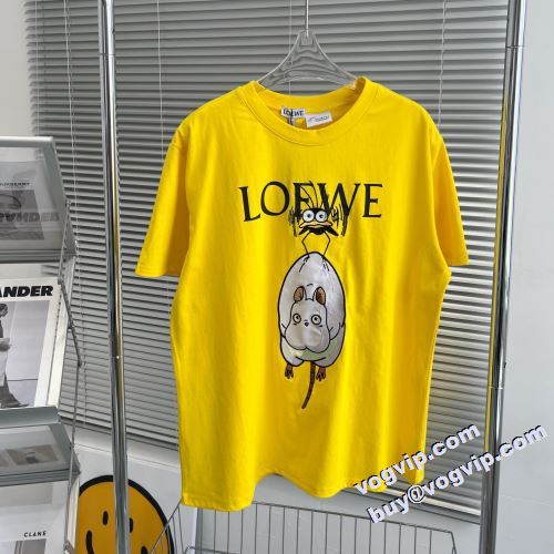 チノパン 狙える優秀アイテム 2022 ロエベ LOEWE 半袖Tシャツ ロエベ偽物ブランド 収縮性のある