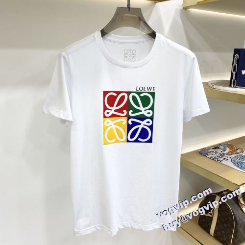 ロエベブランド 偽物 通販 高級感漂わせる 2022 ロエベ LOEWE 2色可選 半袖Tシャツ 流行に関係なく長年愛用できる