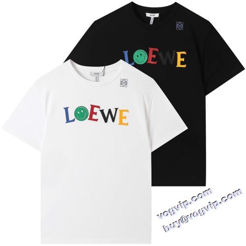 ロエベスーパーコピー 2022 注目のアイテム ロエベ LOEWE 半袖Tシャツ 2色可選 縦には伸びにくい