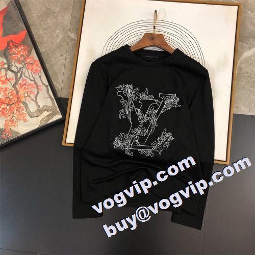 大人気アイテム！入手困難 ルイ ヴィトン LOUIS VUITTON 2022秋冬 長袖Tシャツ 2色可選 優しいフィット感 ルイ ヴィトンブランド 偽物 通販