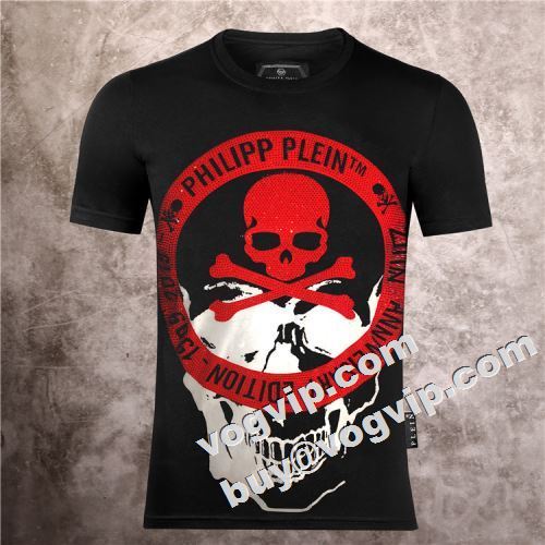 フィリッププレイン PHILIPP PLEIN デザイン性の高い 2022春夏 半袖Tシャツ フィリッププレイン偽物ブランド ネックライン 2色可選