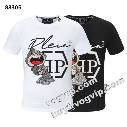 セレブ風 フィリッププレイン PHILIPP PLEIN 2022春夏 半袖Tシャツ PHILIPP PLEINブランドスーパーコピー 2色可選