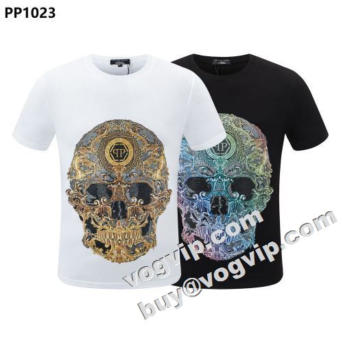 フィリッププレイン PHILIPP PLEIN 2022春夏 半袖Tシャツ 柔らかな質感 フィリッププレインスーパーコピー 2色可選