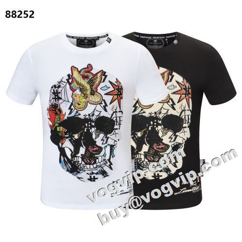 希少 フィリッププレインブランドコピー 2色可選 フィリッププレイン PHILIPP PLEIN 2022春夏 半袖Tシャツ