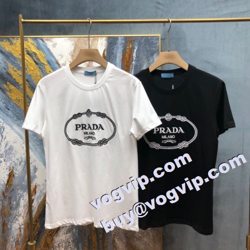  2022 ◆モデル愛用◆ 半袖Tシャツ 2色可選 大特価 プラダコピー PRADAコピー 