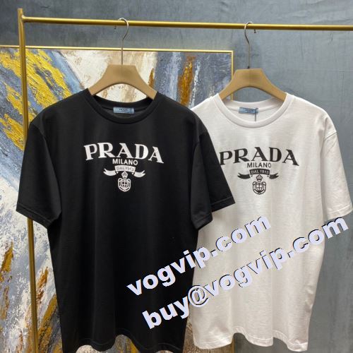  PRADAコピー 使い勝手抜群 プラダコピー  カッコいい印象を付ける 2022 半袖Tシャツ 2色可選  