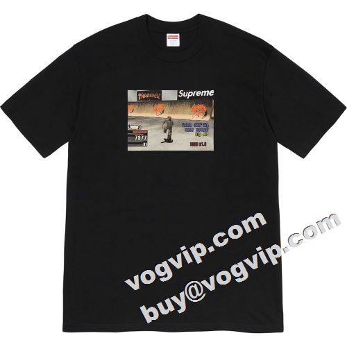 特別人気感謝SALE2022 2色可選 半袖Tシャツ Supreme 21FW Thrasher Game Tee シュプリーム コピー SUPREMEコピー