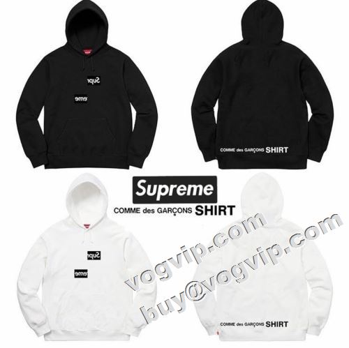 パーカー SUPREMEコピー 2色可選 2022 Supreme x CDG 18FW Split Box Logo Hooded Sweatshirt  シュプリーム コピー お洒落自在