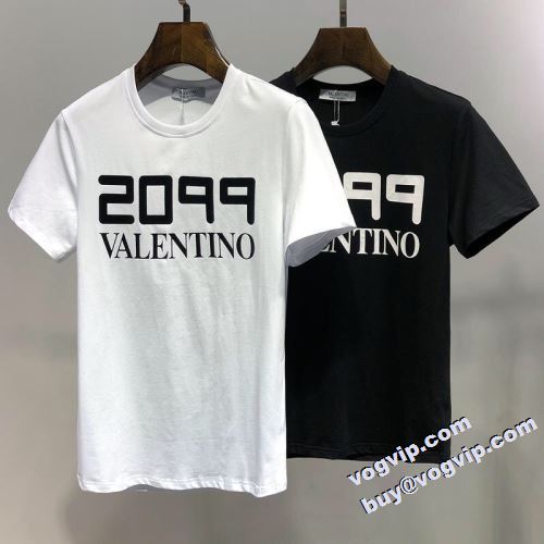 2022 半袖Tシャツ ヴァレンティノ VALENTINOコピー カラーラインナップ 首胸ロゴ 2色可選