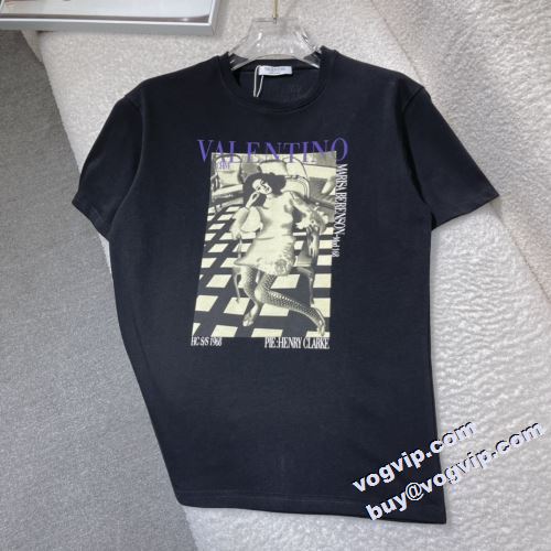 お洒落に魅せる 2022 ヴァレンティノ VALENTINO 半袖Tシャツ オリジナル 偽物ブランド