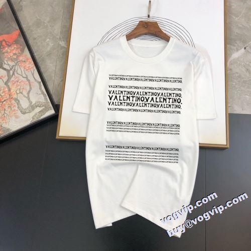 欧米韓流 ブランド コピー 2022 ラックスした雰囲気 ヴァレンティノ VALENTINO 半袖Tシャツ 2色可選