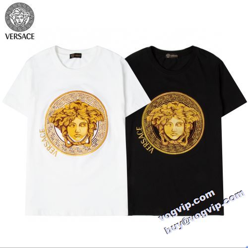 ヴェルサーチブランドコピー 機能性も備えたアイテム 2022秋冬 VERSACE 半袖Tシャツ 2色可選 乾きやすい