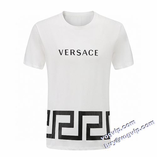 ヴェルサーチ VERSACE 人目を惹くデザイン 半袖Tシャツコピーブランド 2色可選 半袖Tシャツ Tシャツ 夏 サマーTシャツ