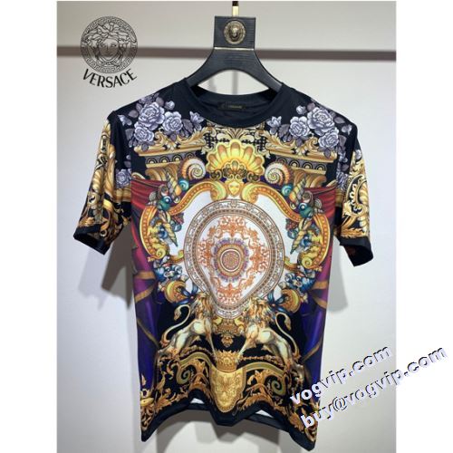 スーパーコピー 激安 利便性に優れ 2022秋冬 ヴェルサーチ VERSACE 半袖Tシャツ 夏限定 肌着 リゾート