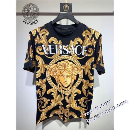 高級感を備えている 偽物ブランド VERSACE ヴェルサーチ 2022秋冬 半袖Tシャツ 通気性、伸縮性も良く