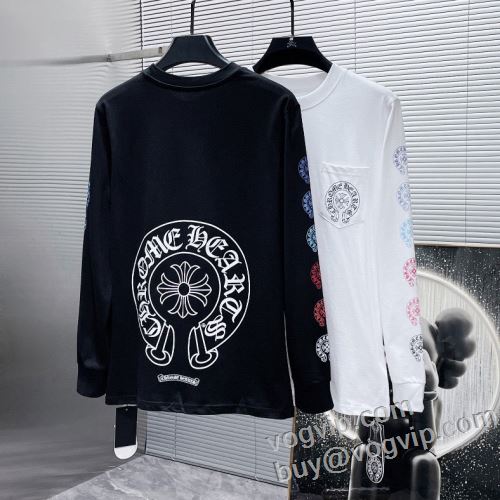 高品質 人気 長袖Tシャツ 2色可選 2023秋冬 クロムハーツスーパーコピー CHROME HEARTS 優しいフィット感