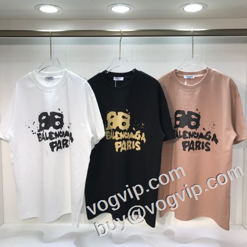 HOT新作登場 2023爆買い新作登場 バレンシアガコピー半袖Tシャツ 3色可選 BALENCIAGAスーパーコピー 激安