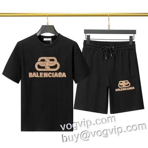 2023春夏に最も需要のある バレンシアガブランド コピー BALENCIAGA 半袖Tシャツ セットアップ上下