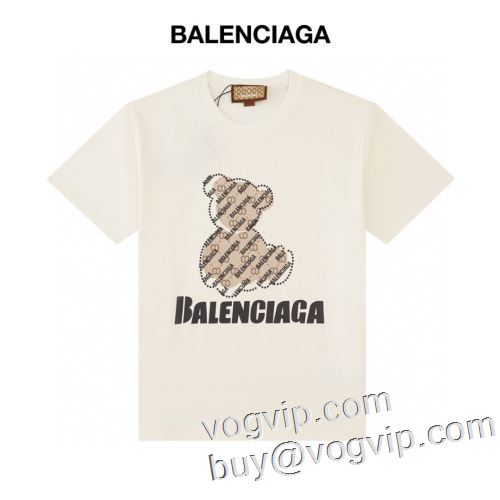 コピーブランド 2023春夏 人気定番爆買い バレンシアガ BALENCIAGA 細身のシルエット 半袖Tシャツ 2色可選 人目を惹くデザイン