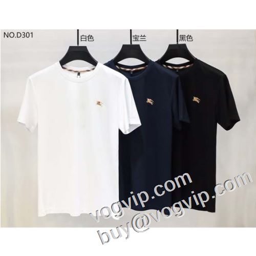 激安大特価2023高級品 通販 バーバリー偽物ブランド 半袖Tシャツ 3色可選 BURBERRYブランドコピー